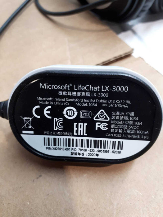 Microsoft LifeChat LX-3000 USB Headset 1084 w/Microphone &