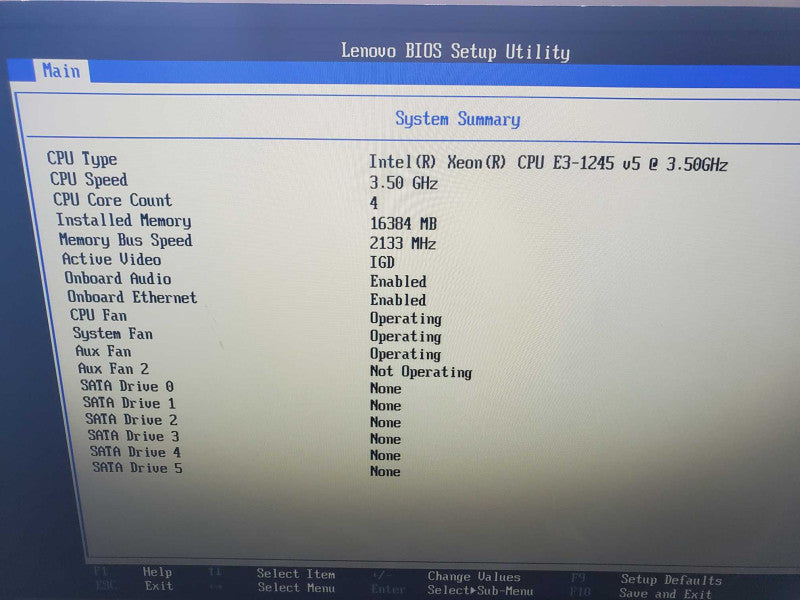 Lenovo ThinkServer TS150 Xeon E3-1245 v5 @ 3.50GHz 16GB DDR4 Ram  )