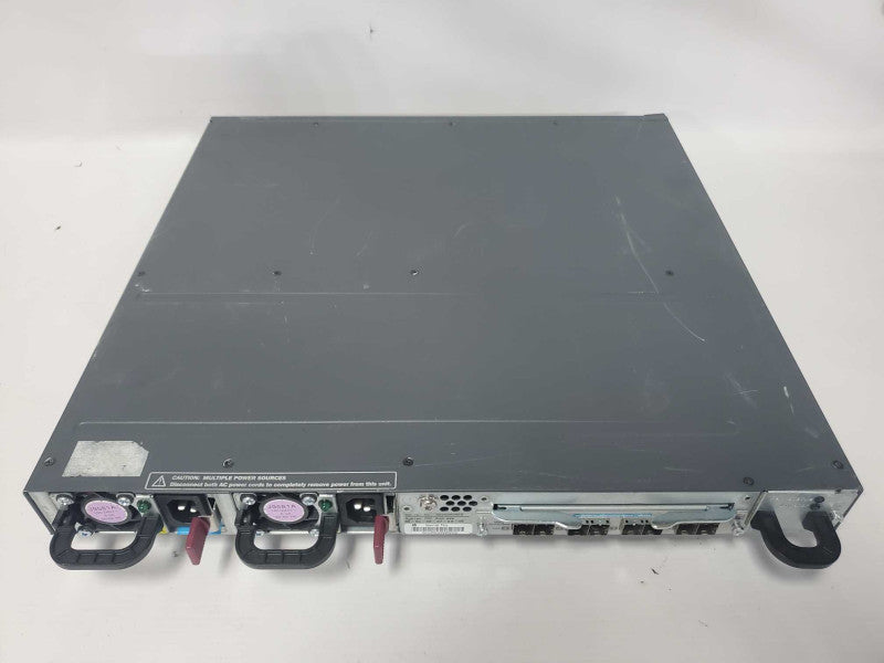 HP E3800 48G-4SFP+ J9576A48-Port Switch w/ J9577A Stack Module, 2x PSU |