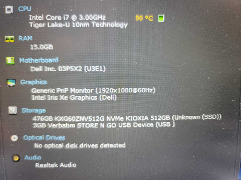 Dell Latitude 5420 i7-1185G7, 16GB DDR4, 512GB NVMe Î²