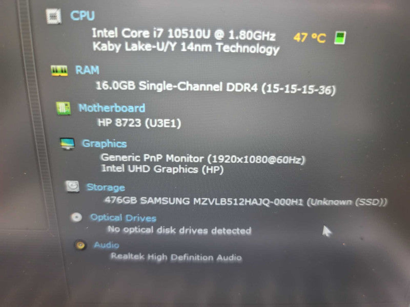 HP EliteBook 840 G7  i7-10510U, 16GB DDR4, 512B SSD **CASE BENT, READ* Î²