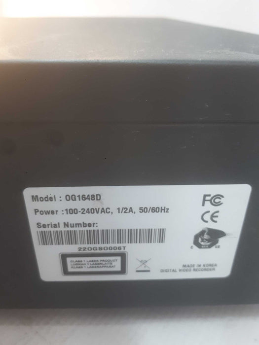 CTR Digital Video Recorder Model# OG1648D