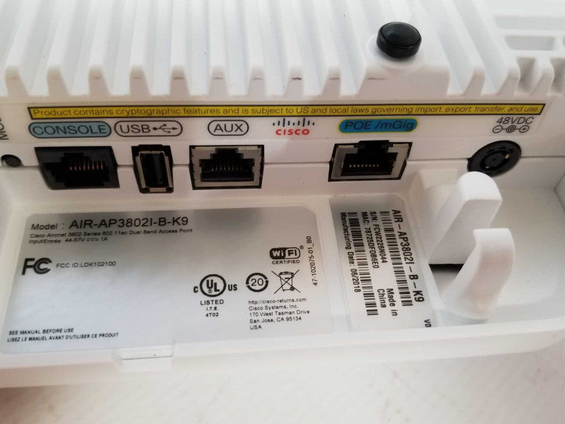 Cisco Aironet AIR-AP3802E-B-K9 802.11ac 3802 Series Wireless AP Q_