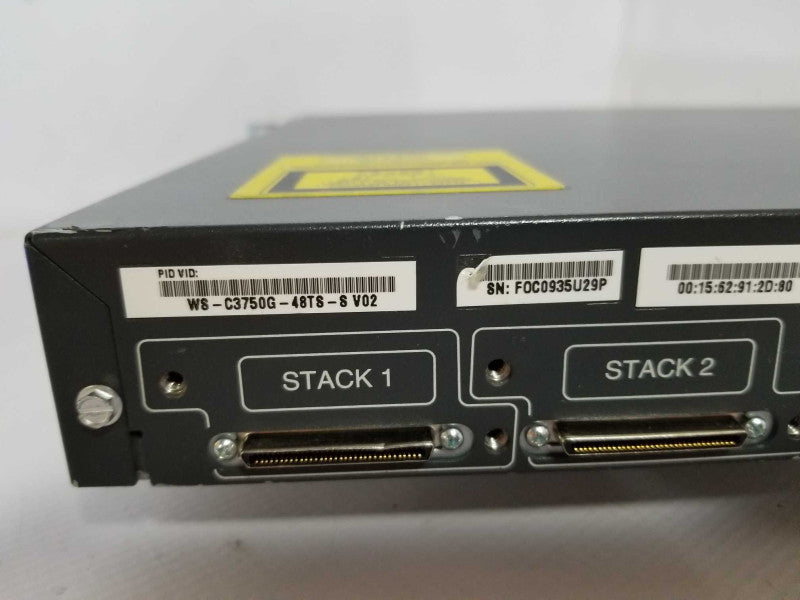 Cisco WS-C3750G-48TS-S V02 48 Port Gigabit Managed Switch _