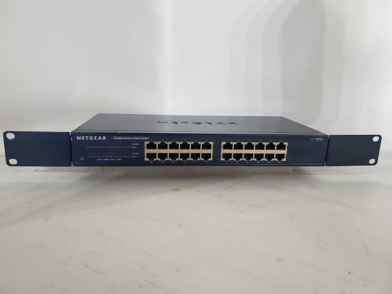 Netgear JGS524 v1 24-Port Gigabit Ethernet Switch RackMount Ears )