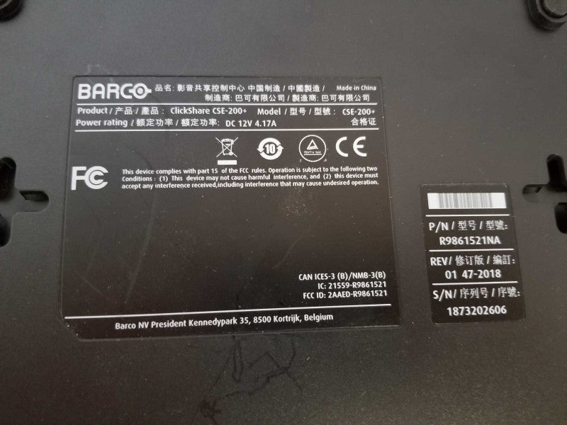Barco ClickShare CSE-200+ plus Wireless Presentation System only _