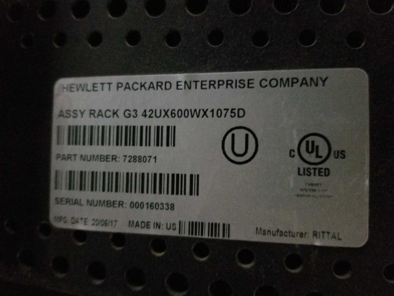 HPE 42U Rack G3 42UX600WX1075D 728807 _