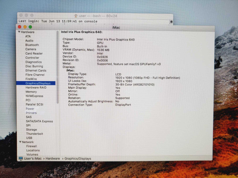 Apple iMac 2017 Core i5-7360U @ 2.3GHz 8GB DDR4 1TB HDD 21.5\\" (