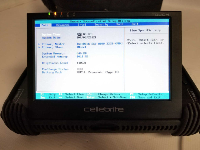 CelIebrite Touch Mobile Phone Data Secured w/ cables 32GB, Read _