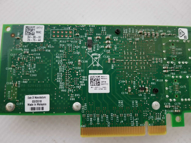 Dell 0XYT17 Dual Port 10GbE SFP+ Network Adapter Card FH Q_