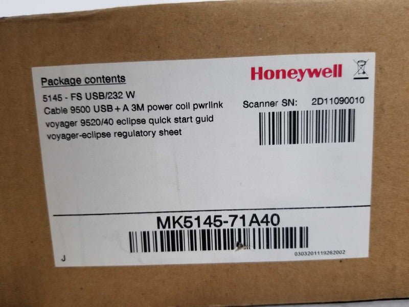 Honeywell Eclipse MS5145 LS USB Hand Barcode Scanner, Read _