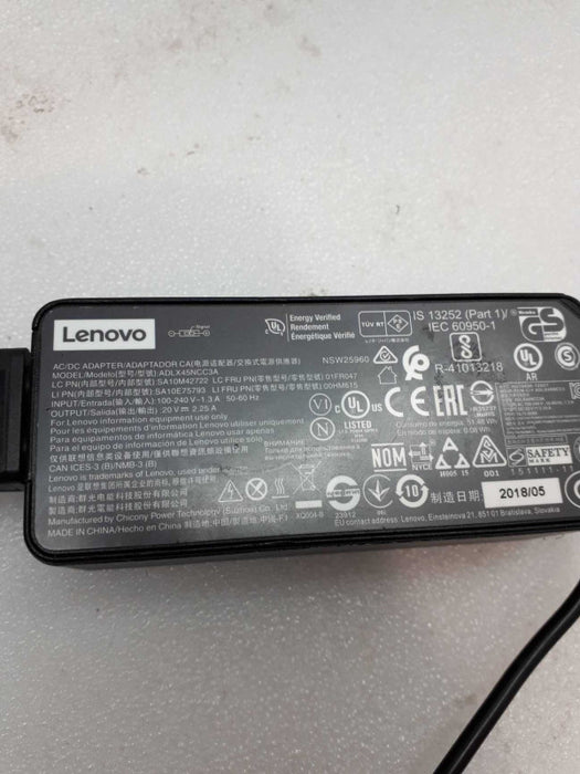 GENUINE LENOVO 20V 2.25A 45W AC Power Adapter Square Tip for laptop Q&