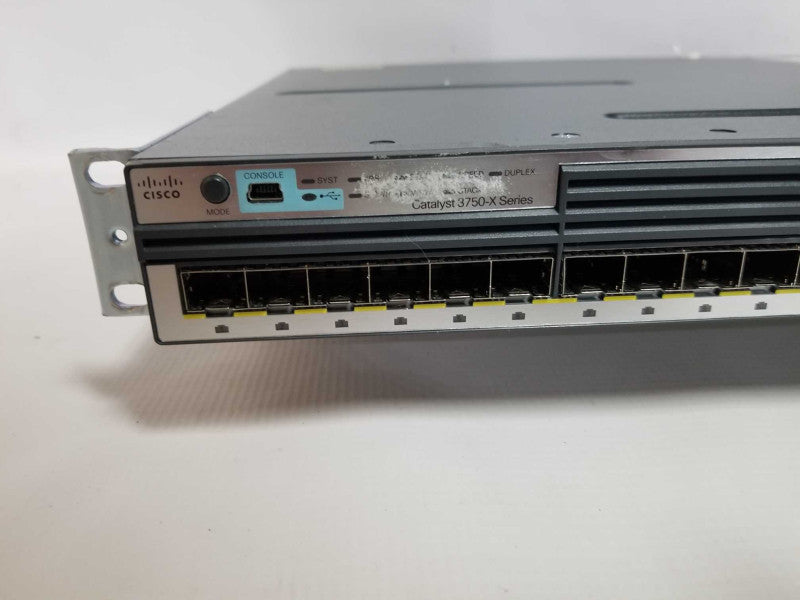 Cisco Catalyst 3750-X Series WS-C3750X-24S-E 24-Port Gigabit SFP Switch #