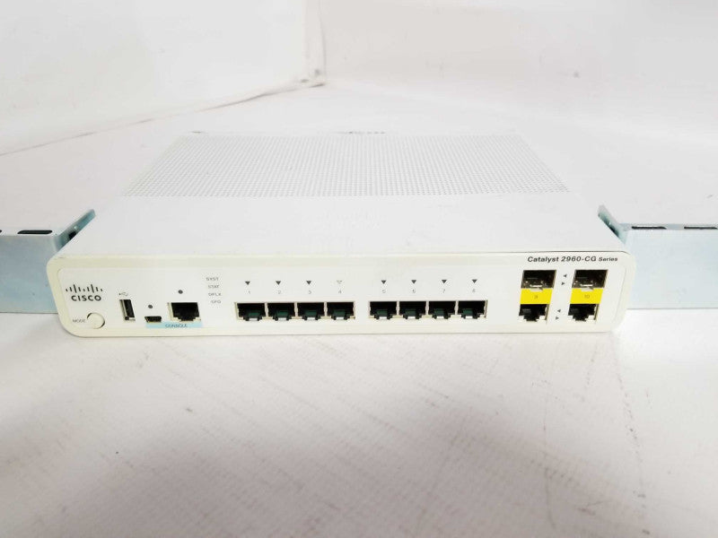 Cisco WS-C2960CG-8TC-L 8x Gig Ports, LAN Base Compact Switch W/ mounting ears _