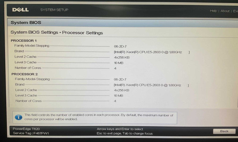 DELL PowerEdge T620 2x Intel Xeon E5-2603 @ 1.80GHz 32GB RAM  -