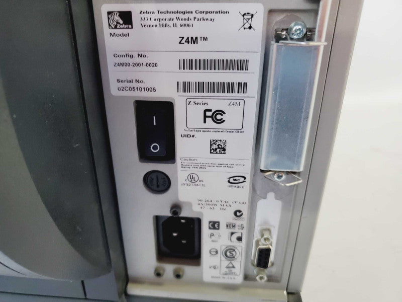 ZEBRA Z4M BARCODE LABEL PRINTER Z4M00-2001-0000 (