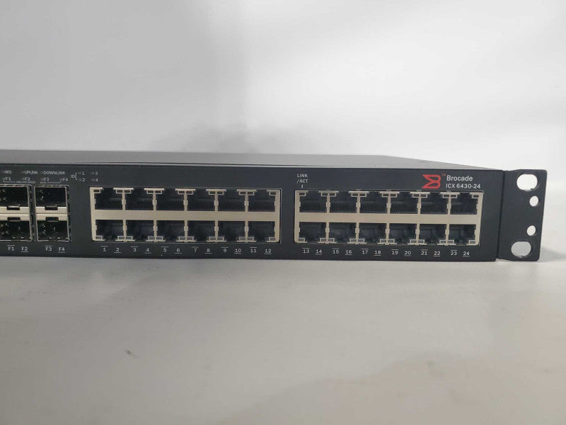 Brocade ICX6430-24 24-Port RJ45 Gigabit Ethernet 4x 1GbE SFP Stackable Switch )