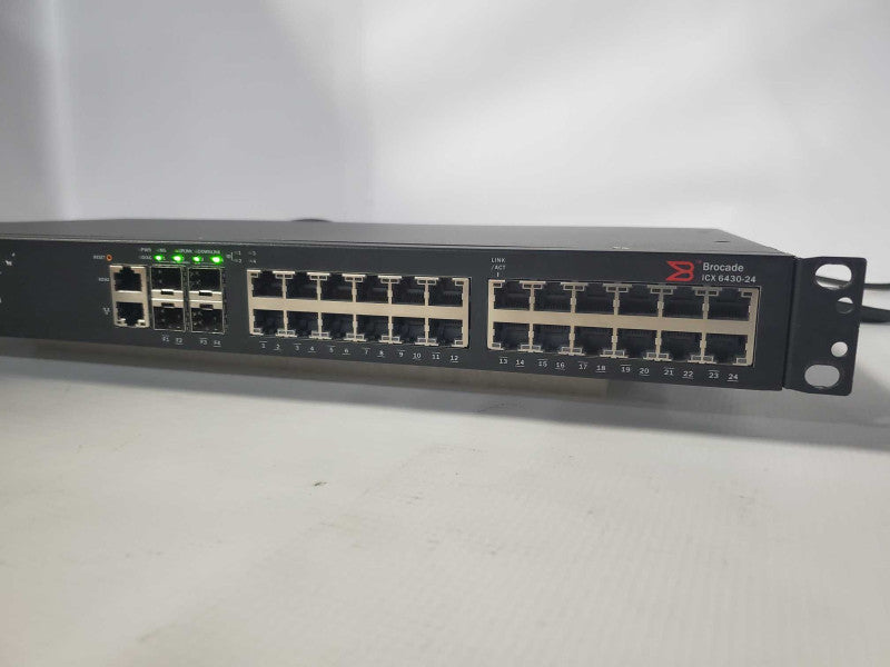 Brocade ICX6430-24 24-Port RJ45 Gigabit Ethernet 4x 1GbE SFP Stackable Switch )