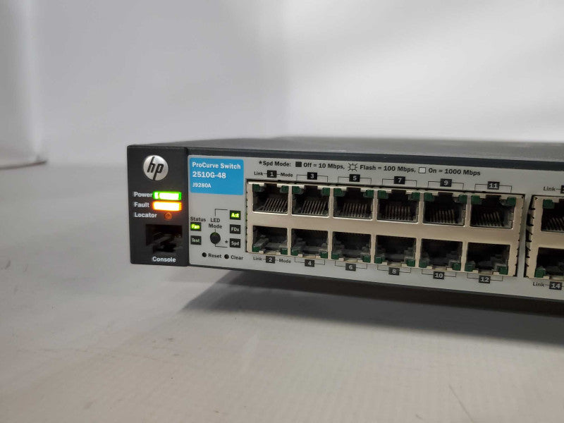 HP J9280A Switch - 48-Port 10/100/1000 Gigabit - 4x 1GbE SFP - ProCurve 2510G )