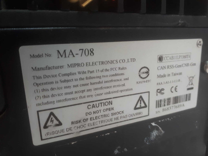 Mi-Pro Wireless Amplifier   Model# MA-708