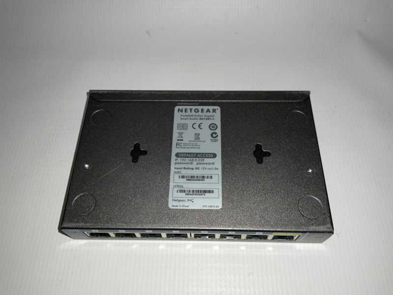 Netgear GS108Tv2 8 port Gigabit Smart Switch -