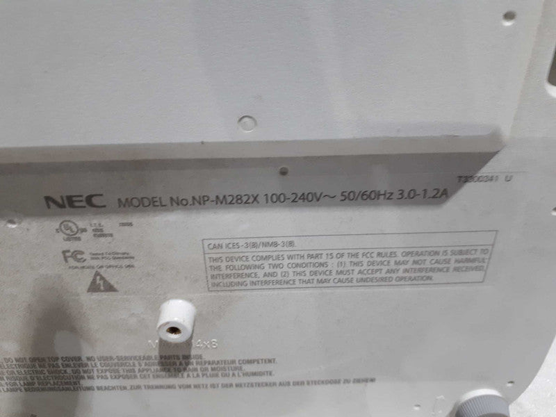 NEC Projector Model: NP-M282X &