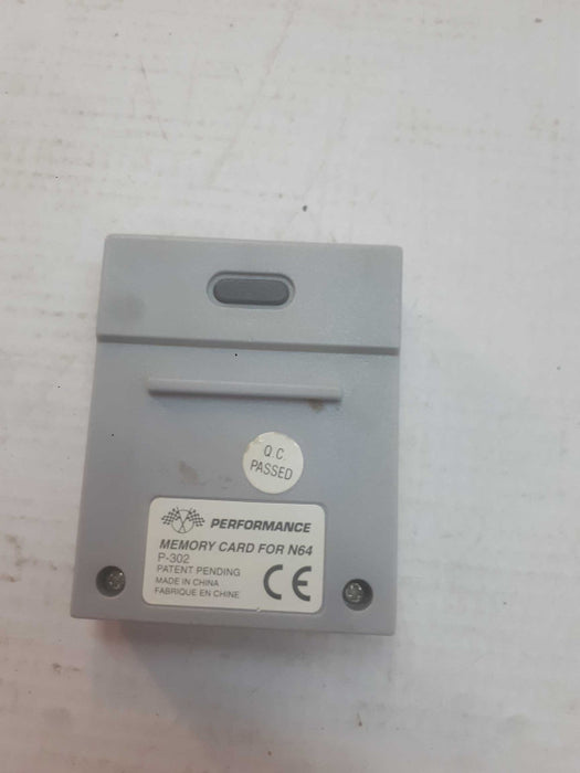 Performance Memory Card for N64 Model# P-302