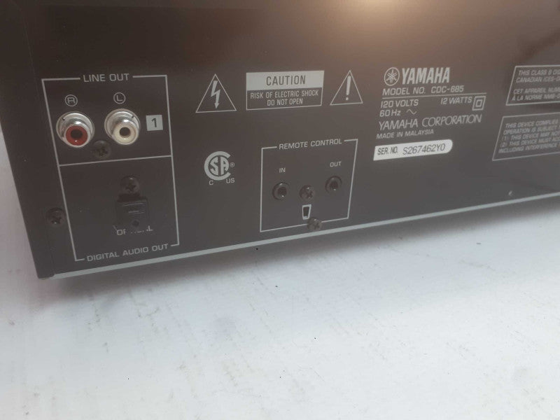 Yamaha Natural Sound Compact 5 Disc Player model# CDC-685 No Remote