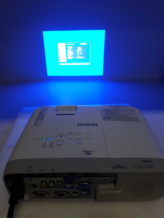 Epson Powerlite X39 H855A 3LCD 3500 Lumens HDMI Projector & &
