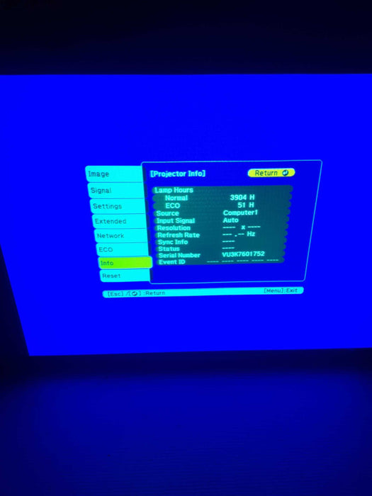 Epson PowerLite X27 LCD Projector H692A &