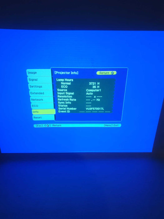 Epson PowerLite X27 LCD Projector H692A &