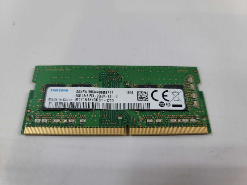 8GB 1Rx8 PC4 2666V-SA1-11 Samsung SODIMM  QÎ²