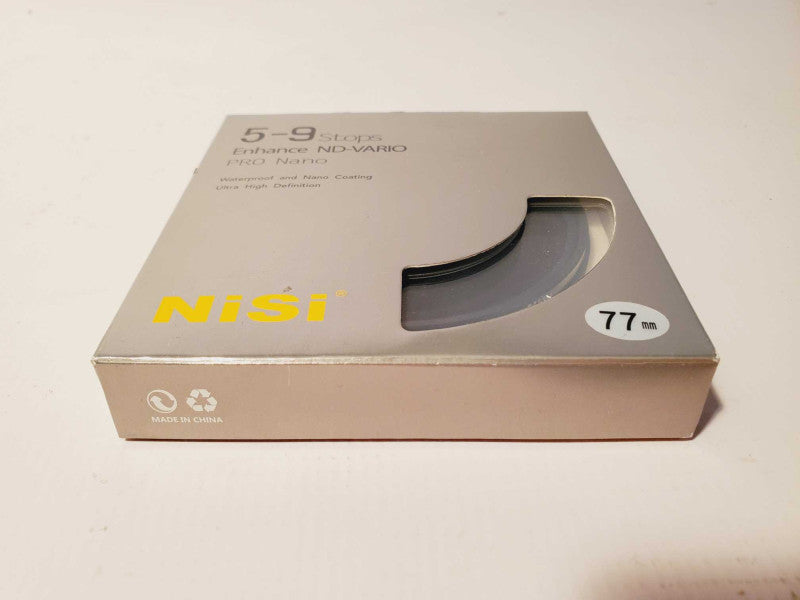 NiSi 77mm ND VARIO Pro Nano 5 to 9 Stops Enhanced Variable ND Filter (