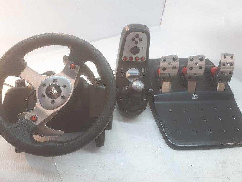 Logitech G25 Driving Force Racing Gaming Steering Wheel, Shifter, Pedals.