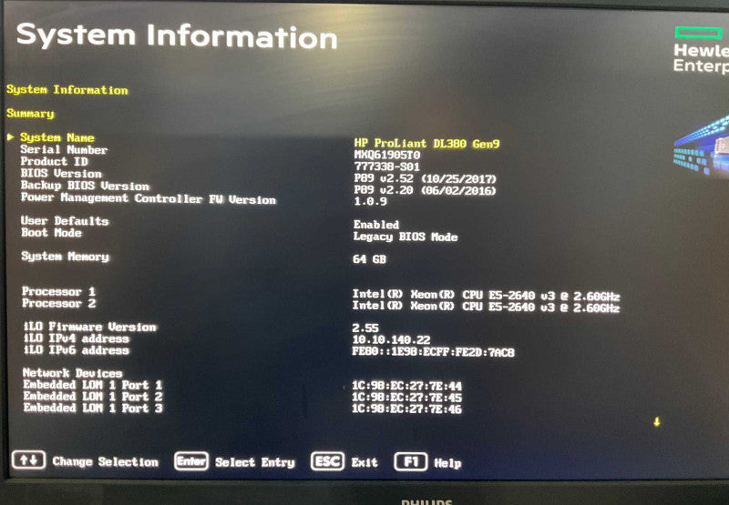 HP ProLiant DL380 Gen9 2x Intel Xeon E5-2640 v3 @2.60GHz 64GB RAM  -