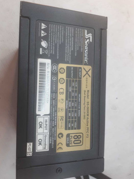 Seasonic X-Series Power Supply Model# SS-560KM Active PFC F3
