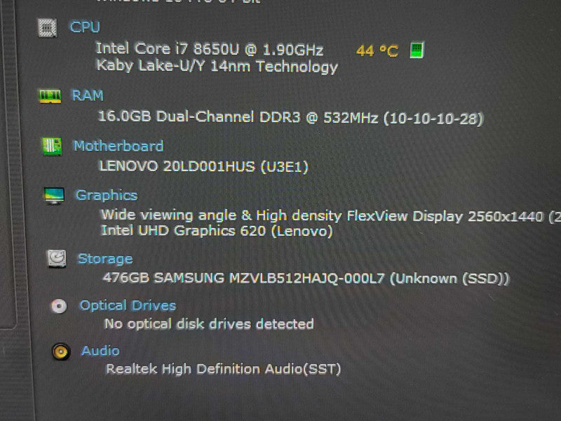 Lenovo ThinkPad X1 Yoga gen 3 i7-8650U, 16GB DDR4, 512GB SSD Î²