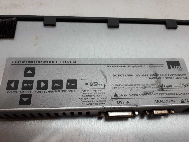 Luxtronix Technologies LXC-104 LCD MONITOR MODEL &