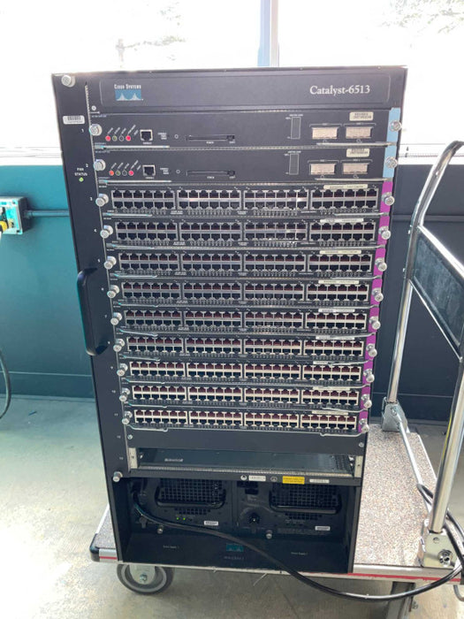 Cisco Catalyst-6513 9x WS-X6348 & 2x WS-X6K-SUP2-2GE -