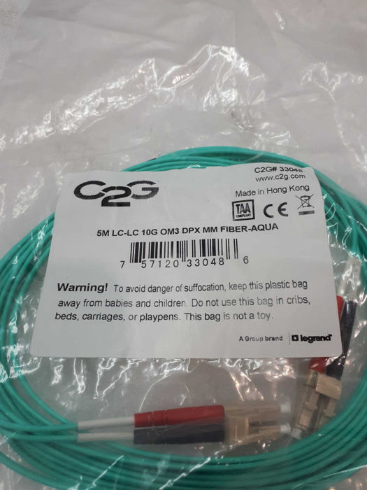 3-Pack 5 Meter Slim 10G OM3  LC-LC Fiber Optic Patch 5mlc-lc10g om3 dpx mm &