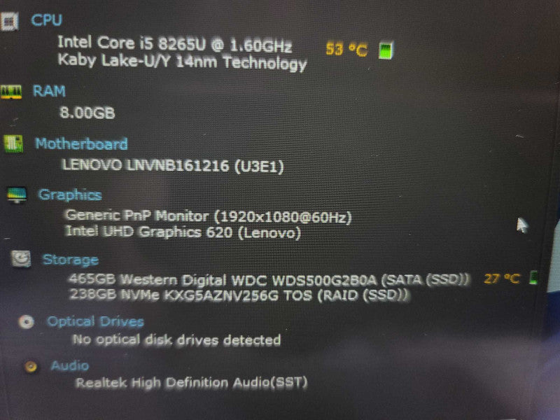 Lenovo IdeaPad S340-15 Touch i5-8265U, 8GB DDR4, 256GB NVMe + 500GB SSD Î²