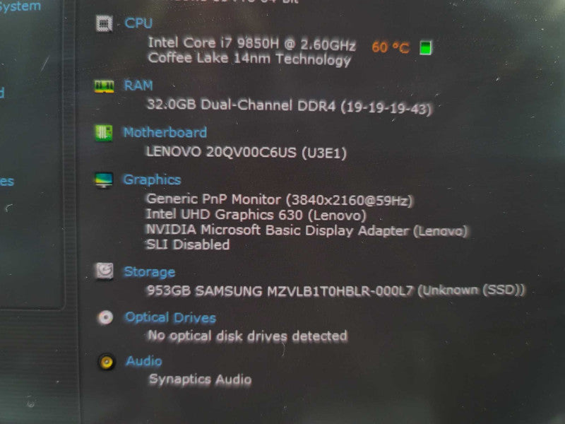 Lenovo X1 Carbon Extreme Gen 2 i7-9850H, 32GB DDR4, 1TB SSD Î²
