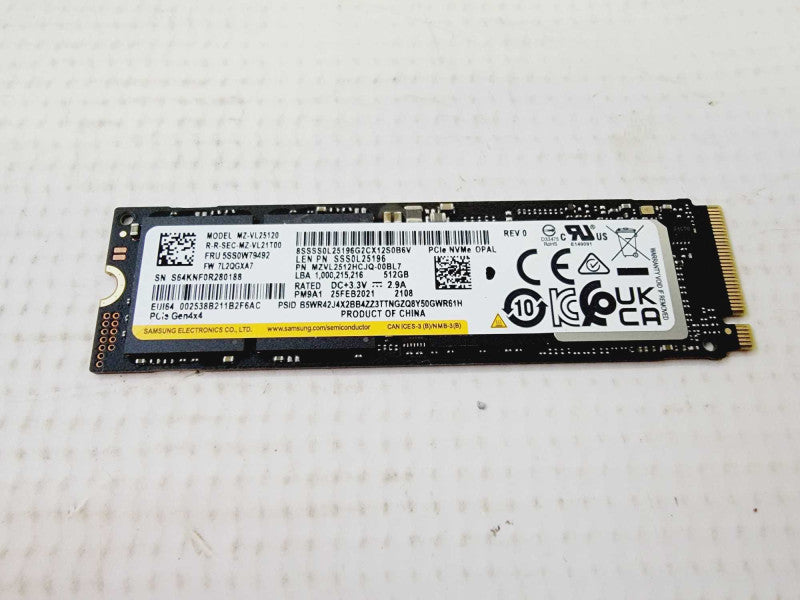 Solid State Drive - 512GB - M.2 NVME [Samsung SSD] (