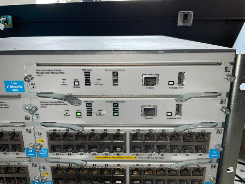 HP E8212 zl Switch J9091A POE READ  -
