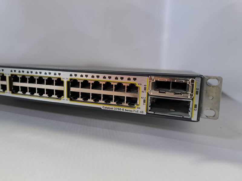Cisco WS-C3750E-48PD-SF 48 Port PoE 3750E Gigabit Switch )