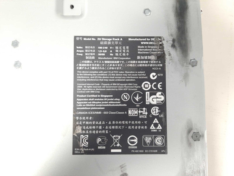 Dell 2U Storage Rack A 46C2414 FH SAS with LTO4 $