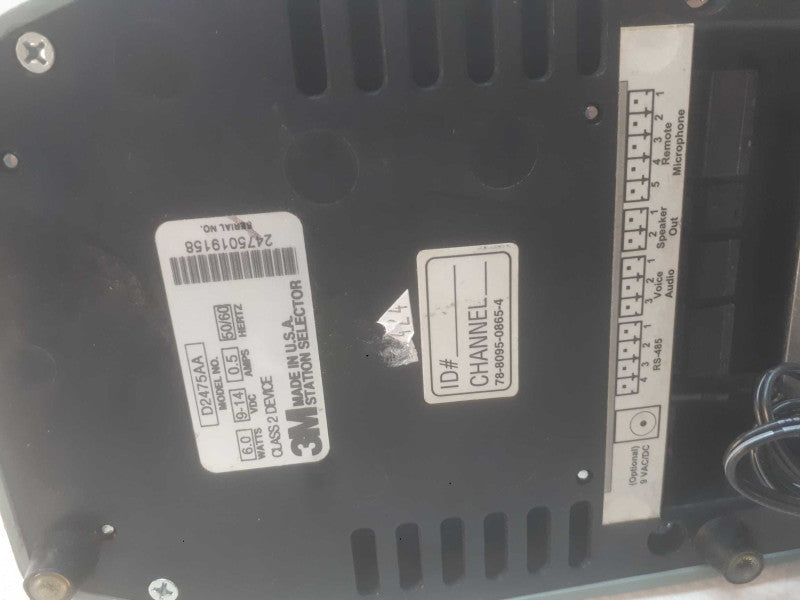 3M Model D2475 Station Selector Intercom System