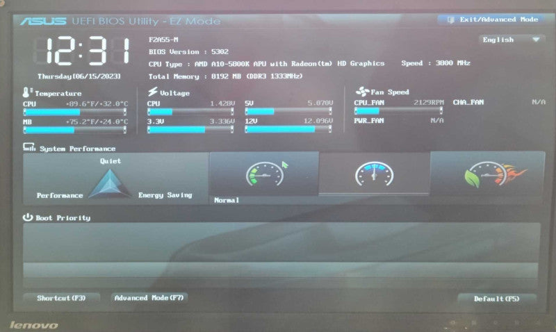 CPU - MOTHERBOARD - RAM (COMBO) AMD A10 5600K - ASUS F2A55-M - 8GB DDR3