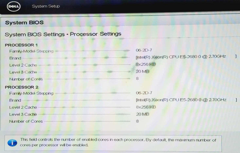 Dell PowerEdge R720 Server 2x E5-2680 @ 2.70Ghz 128GB DDR3 H710P Mini =