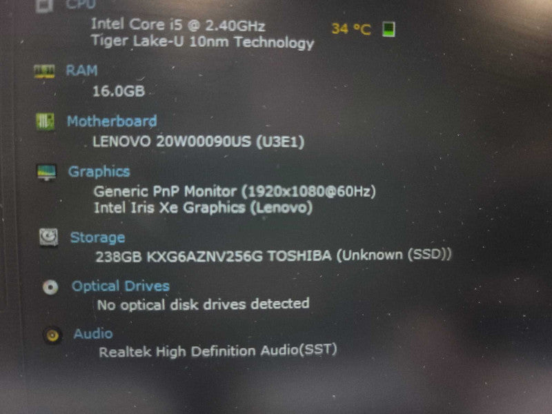 Lenovo ThinkPad T14 Generation 2 i5-11357, 16GB DDR4, 256GB SSD Î²